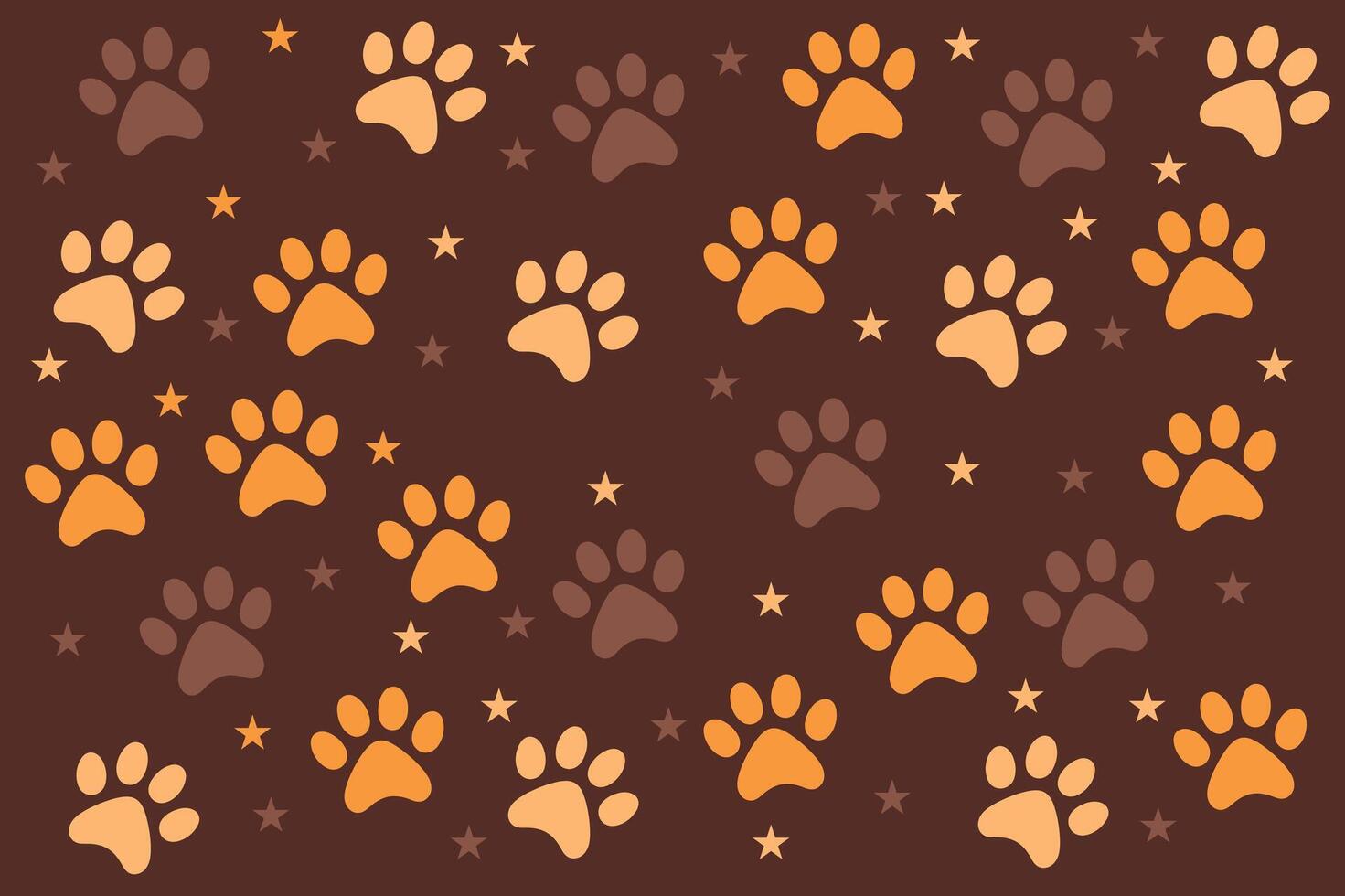 Seamless Pet Themed Background Cute Cat and Dog Paw Prints for Any Design vector