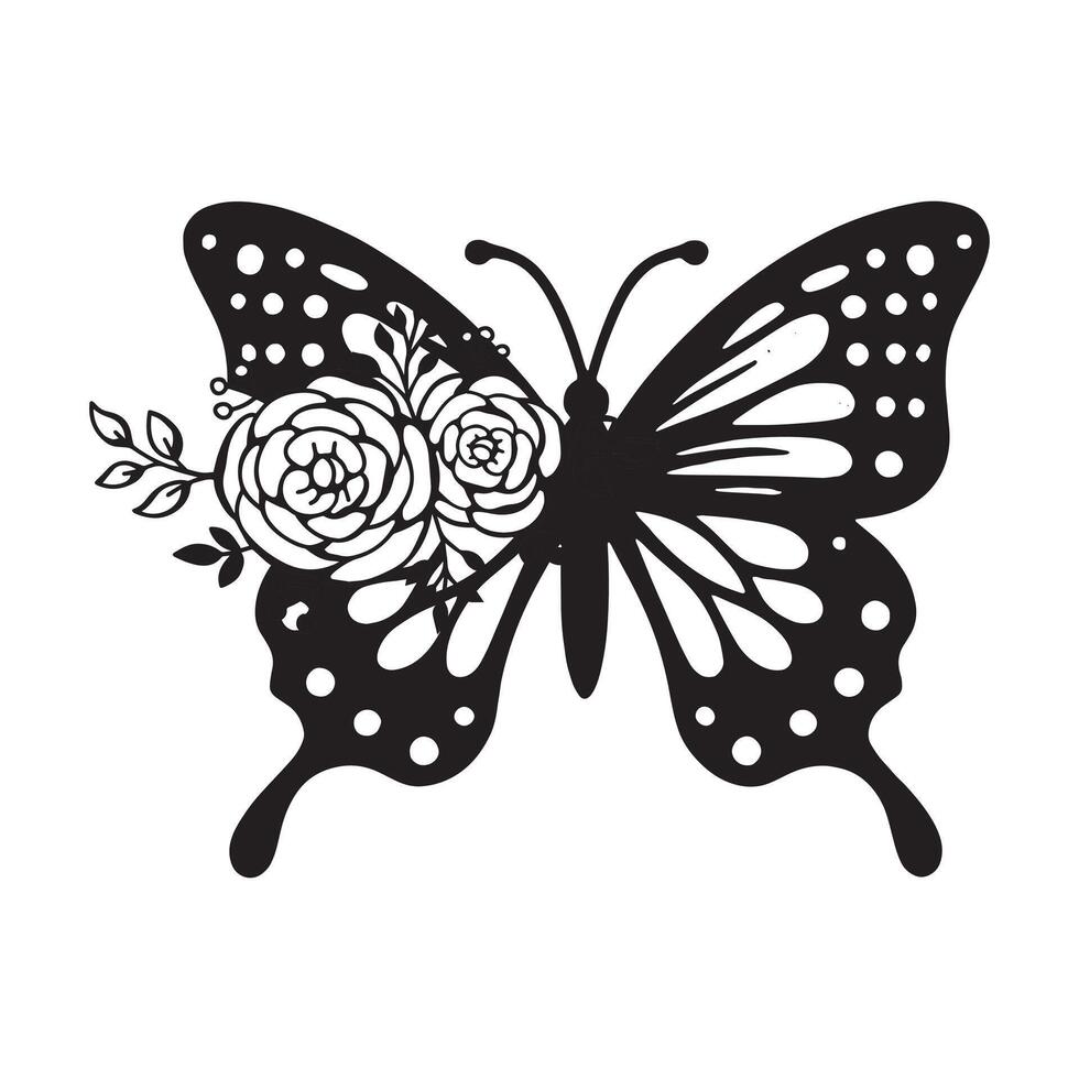 Butterfly Garden for Spring vector