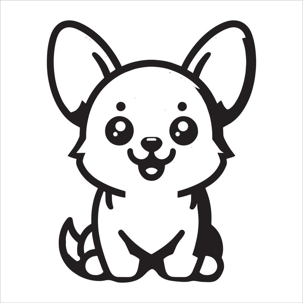 Baby corgi stock image vector