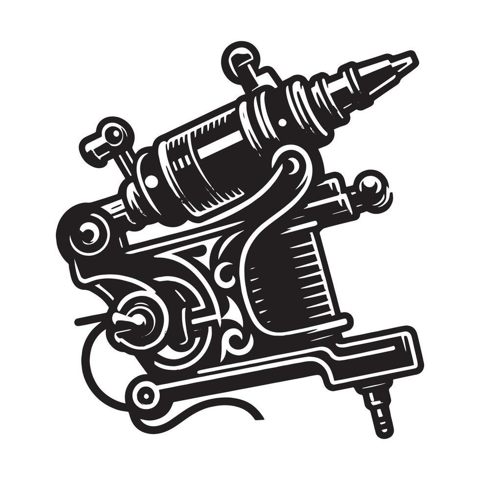Tattoo Machine Sketch vector