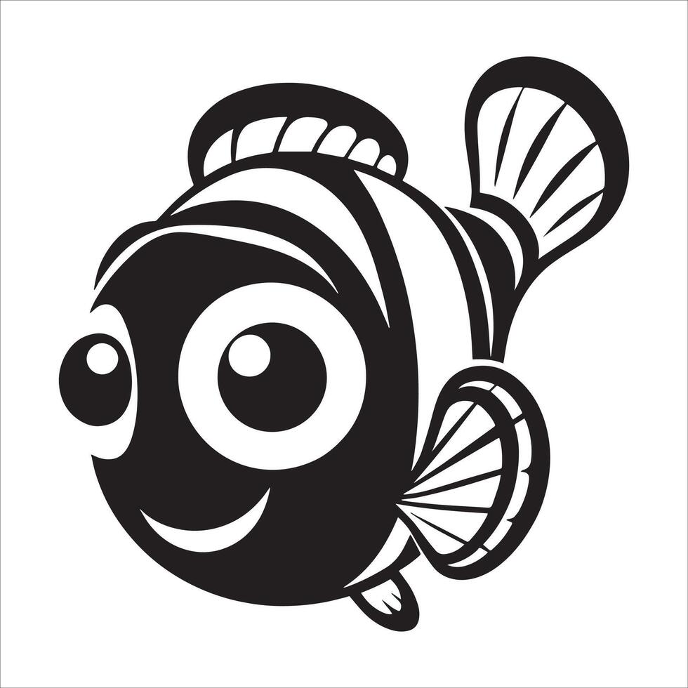 Isolated Cute Nemo Fish Cartoon vector