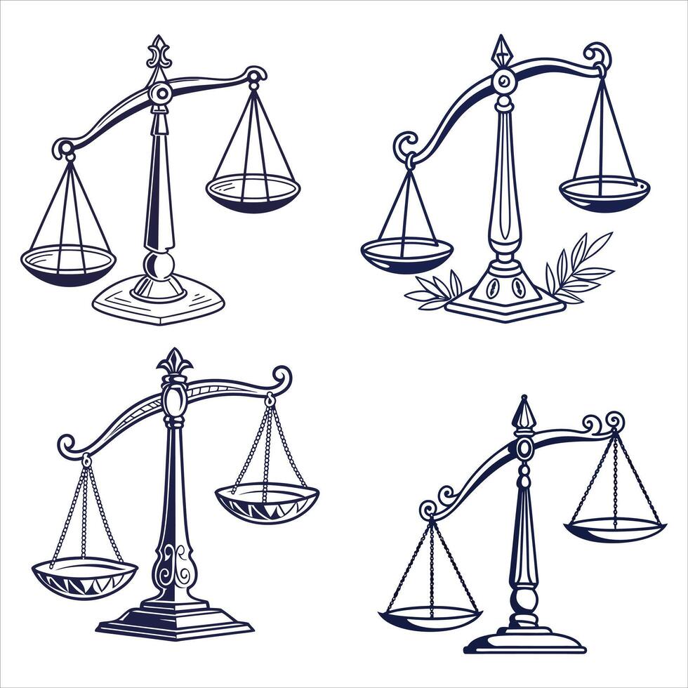 Justice Minimalist and Flat vector