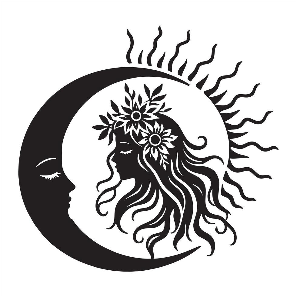 Celestial High Quality Logo illustration ideal vector