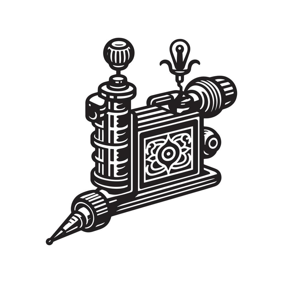 Old Machine Drawing Images vector