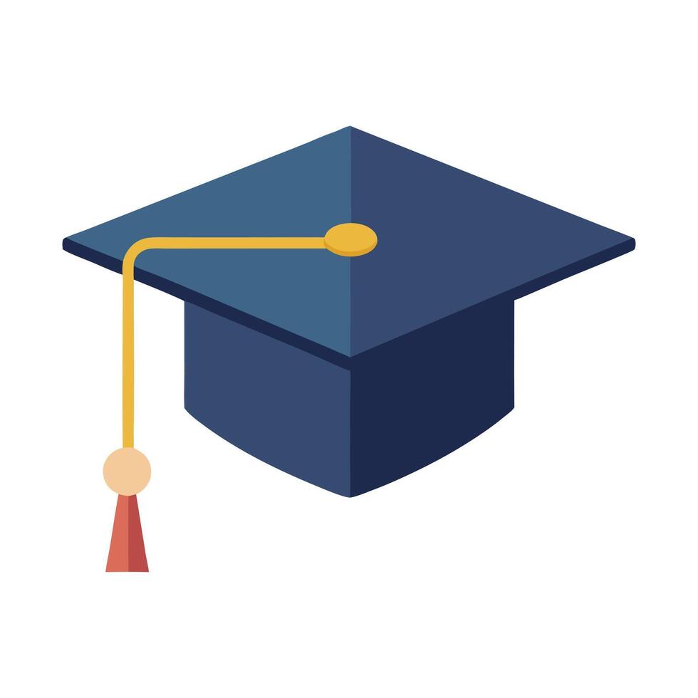 Graduation Cap - Modern Academic Success Illustration for Education and Achievement Themes vector
