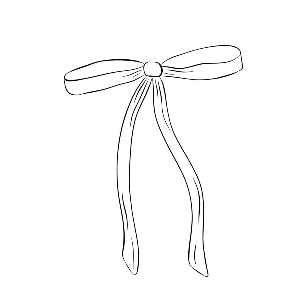 Vintage Doodle Bow Perfect Elegant Detail vector