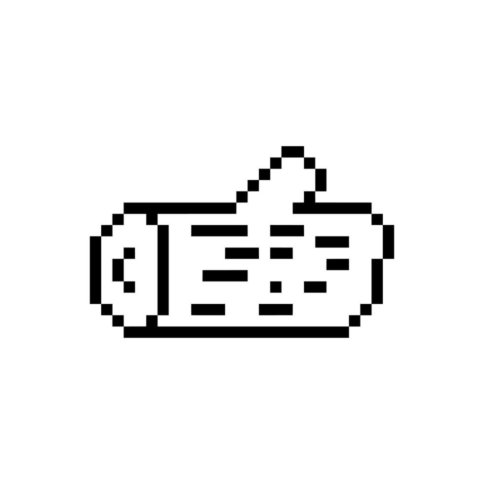 wood log pixel vector