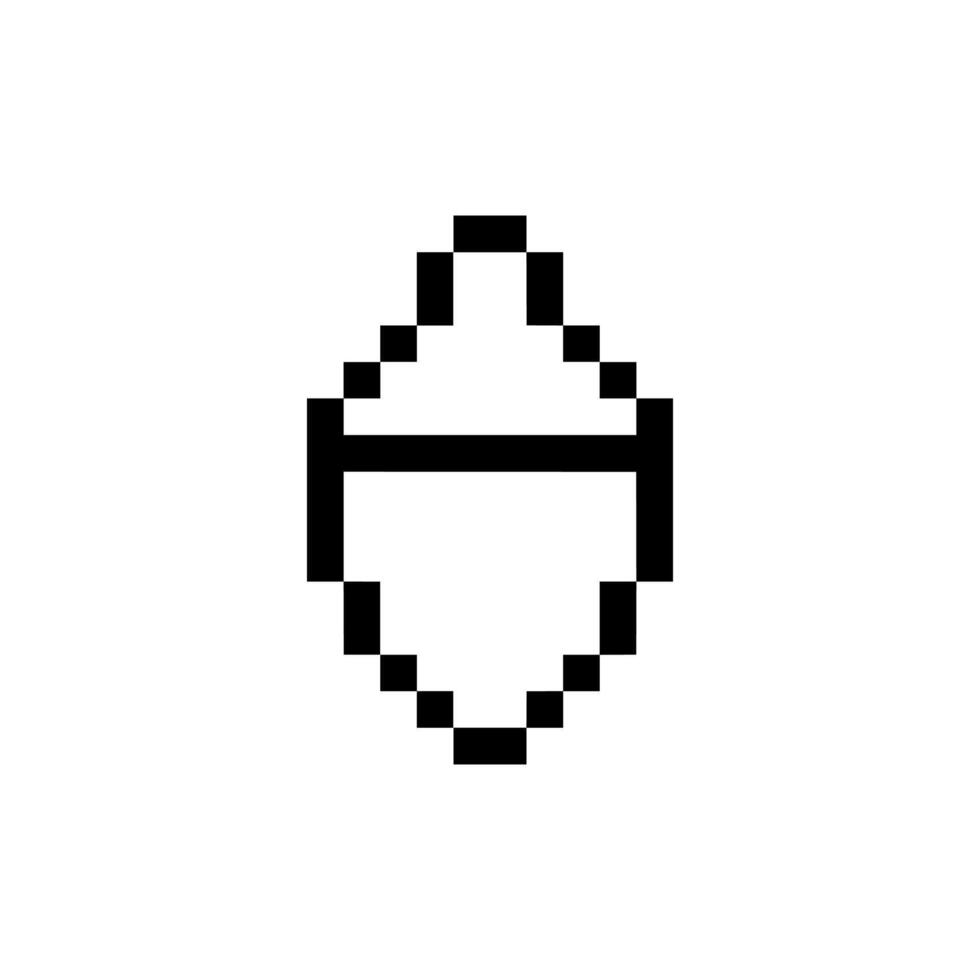 acorn pixel art vector