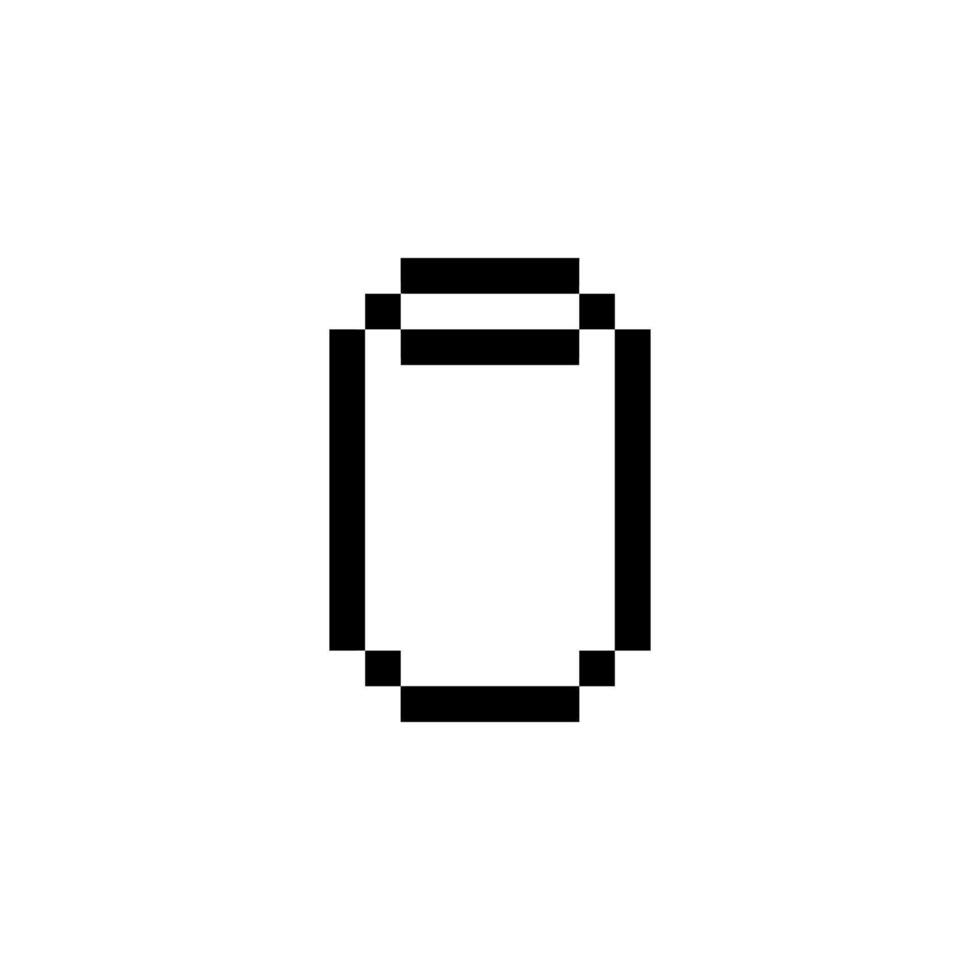 glass pixel art vector