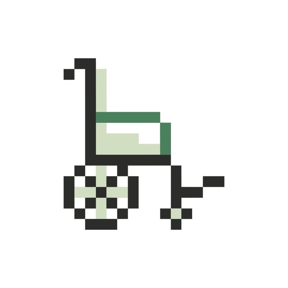 wheelchair symbol pixelated vector
