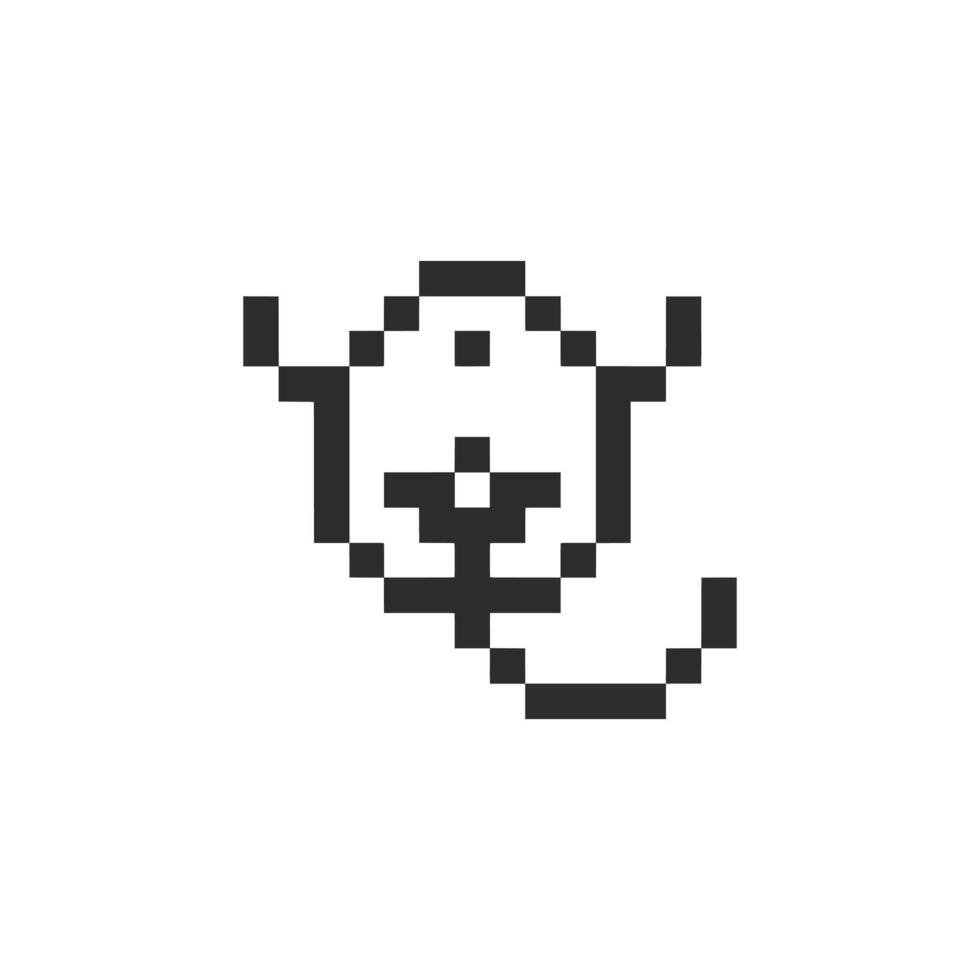 mask pixel art vector