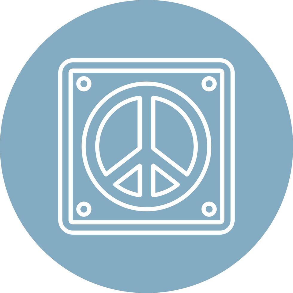 Pacifism Line Multi Cirlce Icon vector