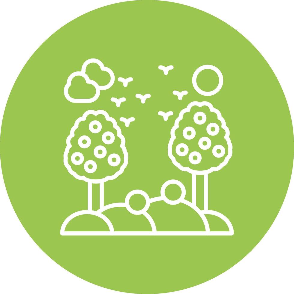 Orchard Line Multi Cirlce Icon vector