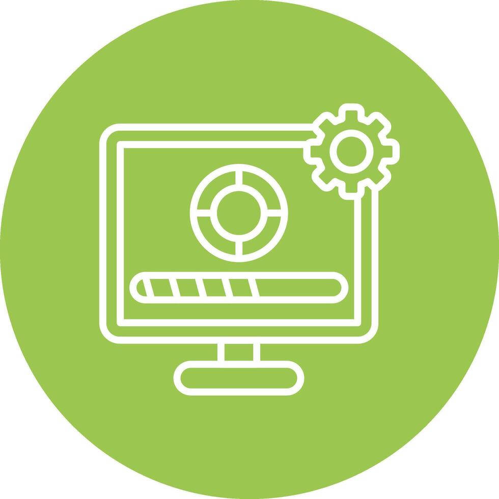 Installation Line Multi Cirlce Icon vector