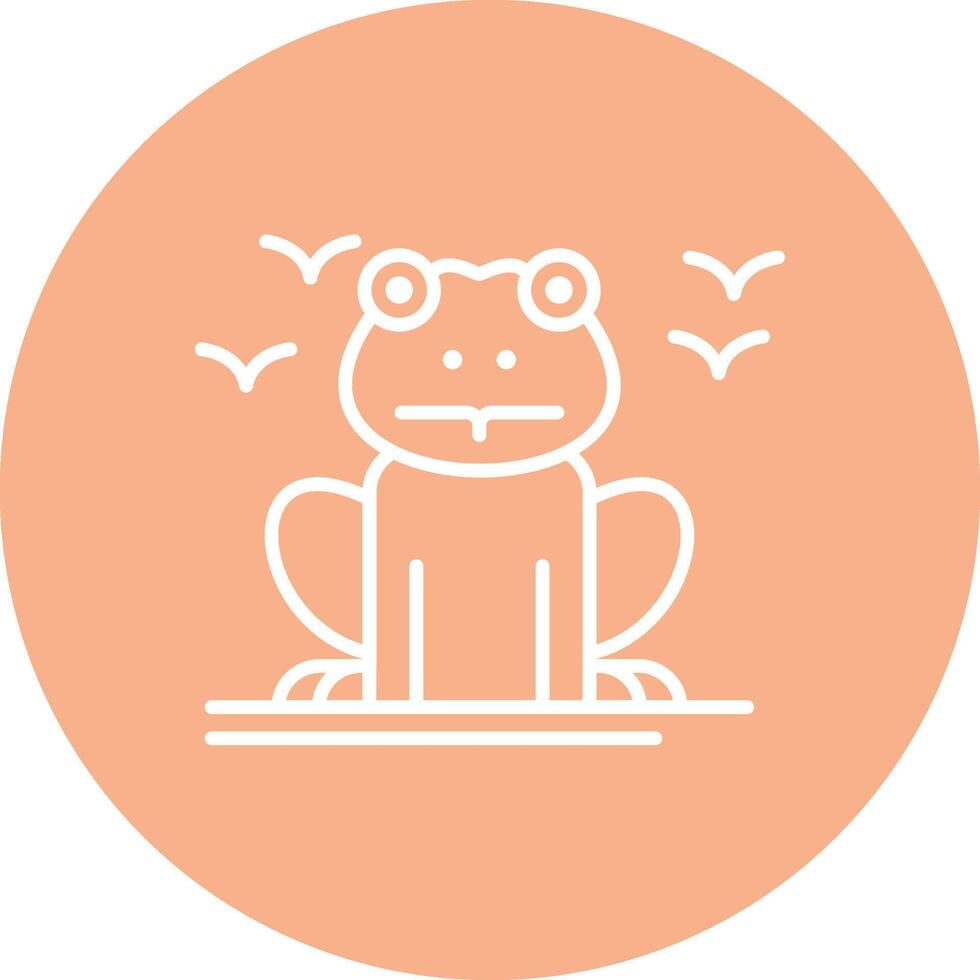 Frog Line Multi Cirlce Icon vector