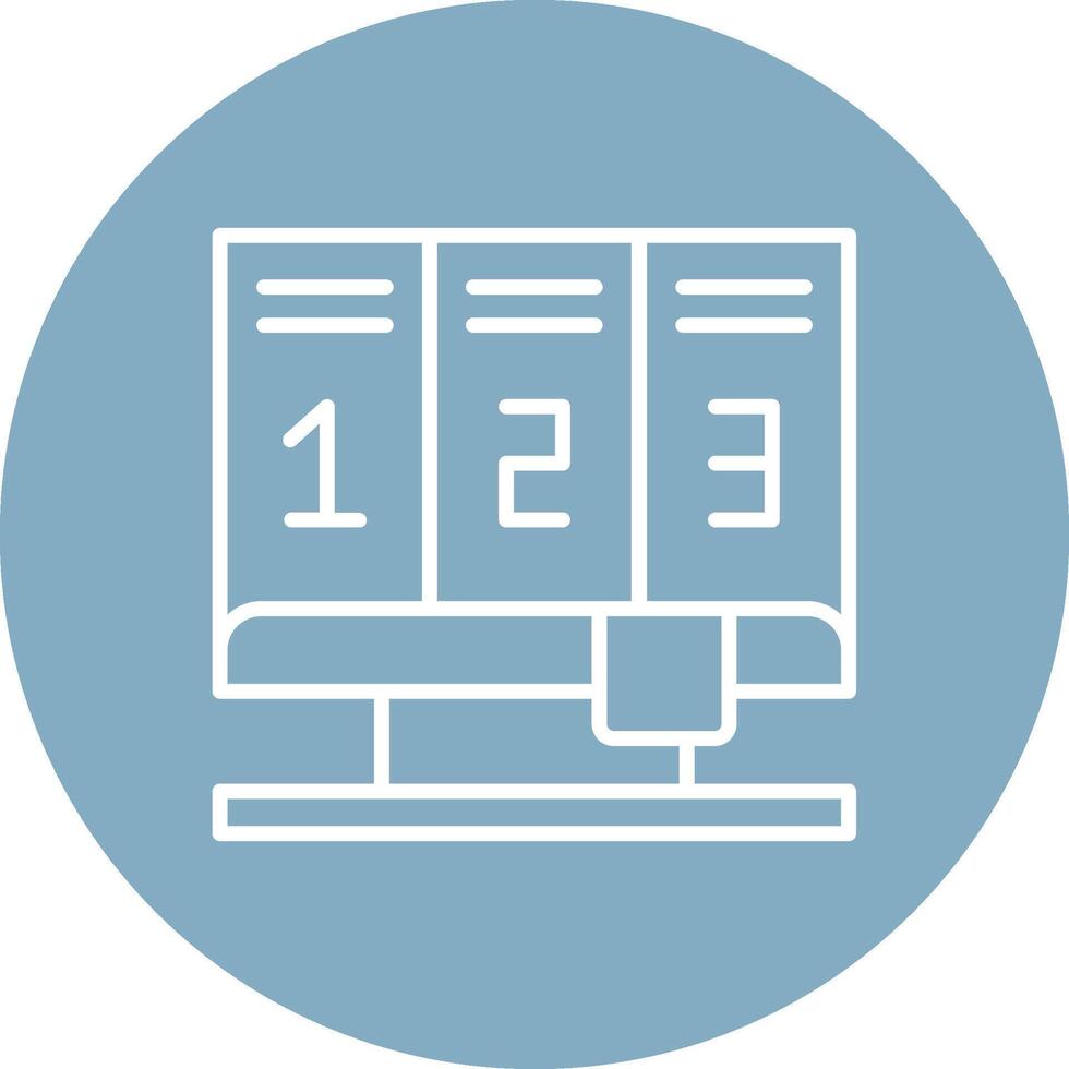Locker Line Multi Cirlce Icon vector