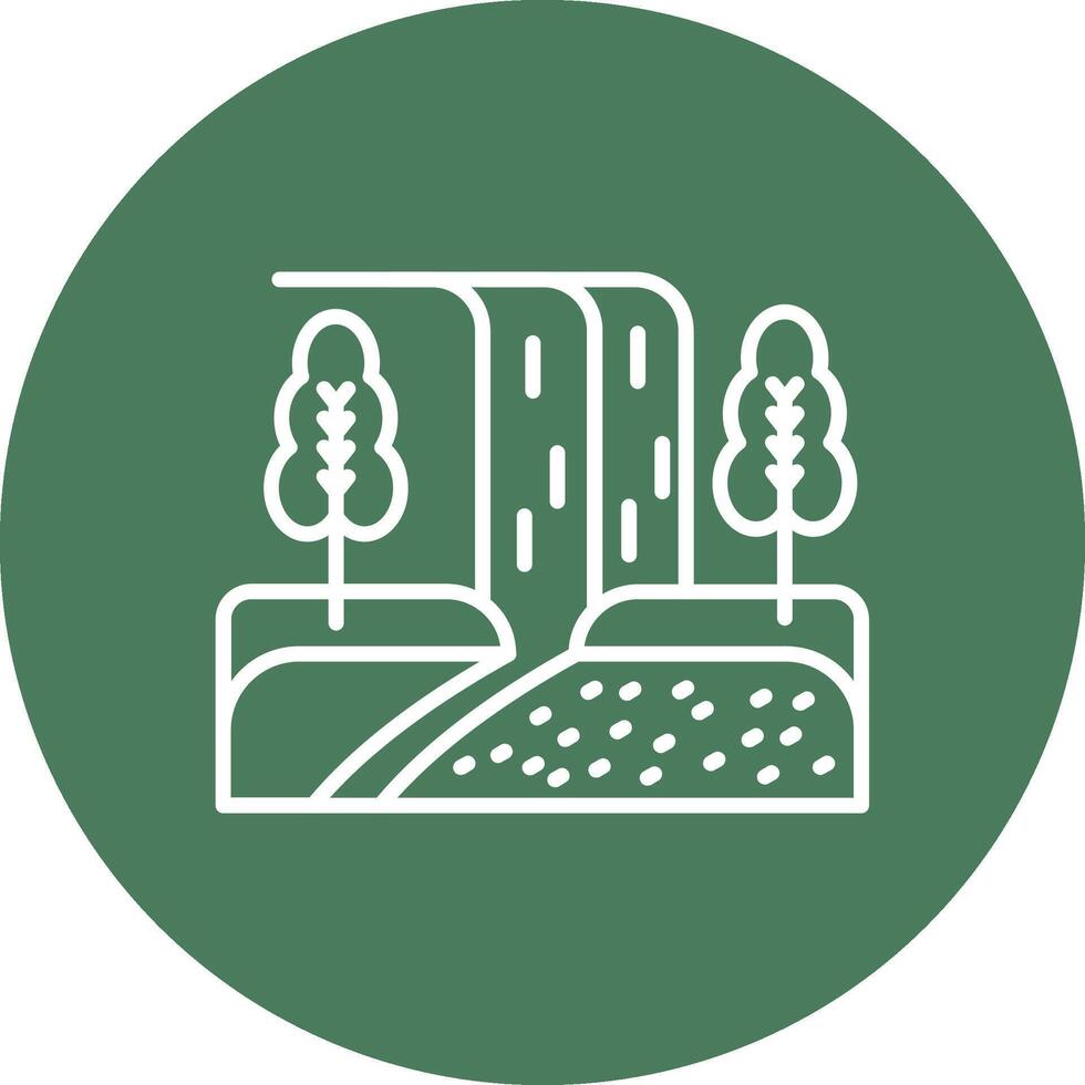 Waterfall Line Multi Cirlce Icon vector