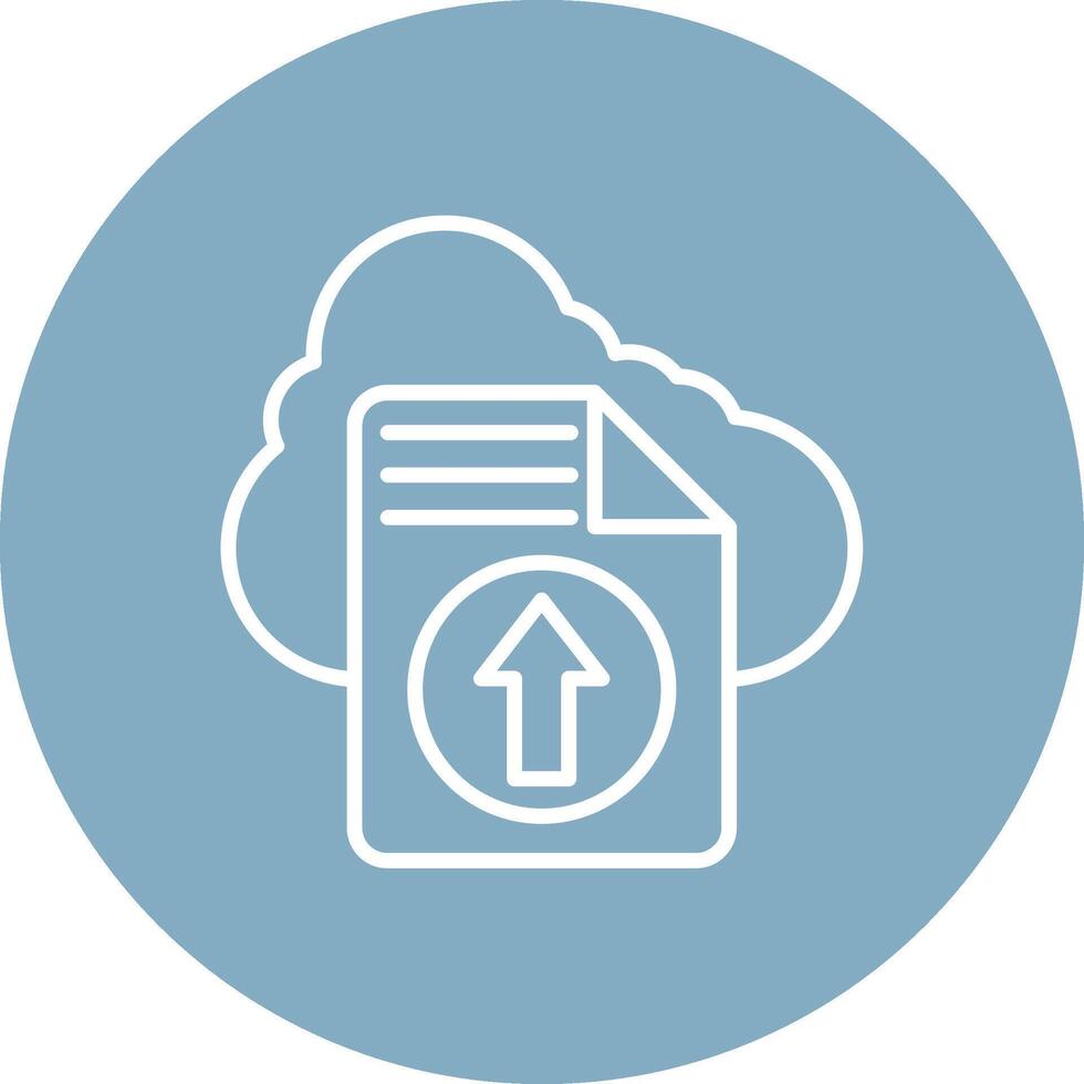 File Upload Line Multi Cirlce Icon vector