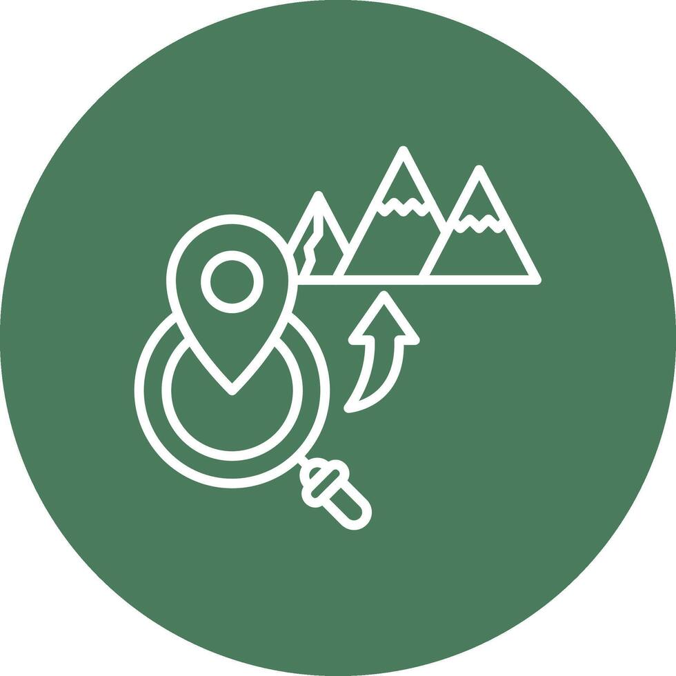 Searching Line Multi Cirlce Icon vector