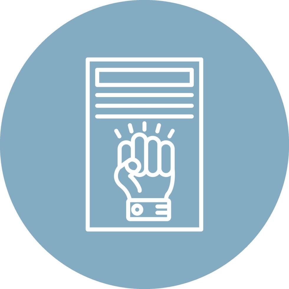 Human Rights Line Multi Cirlce Icon vector