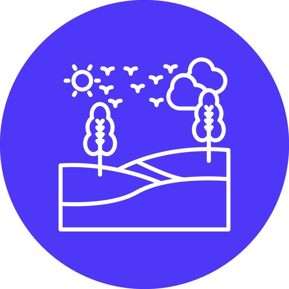 Desert Line Multi Cirlce Icon vector