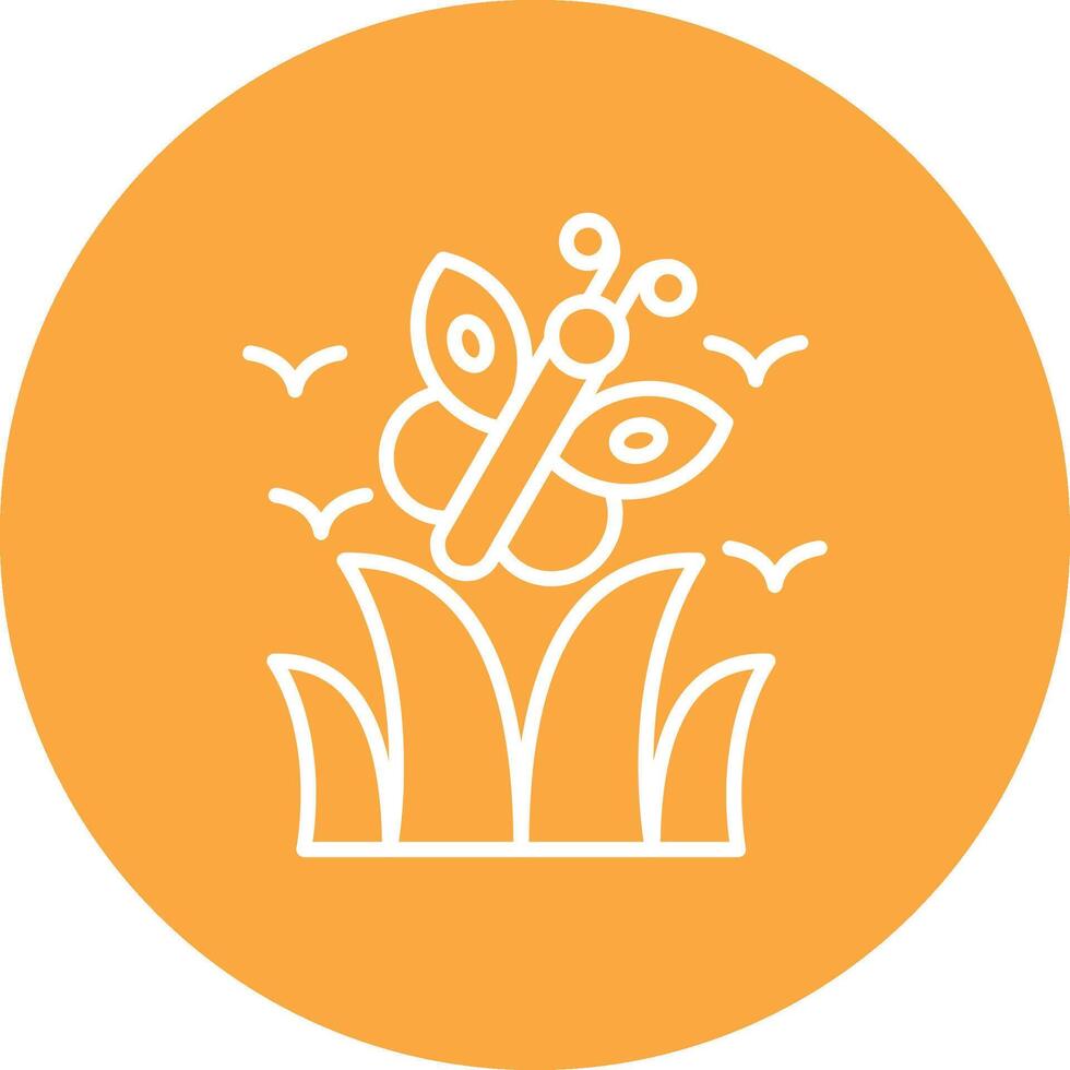 Butterfly Line Multi Cirlce Icon vector