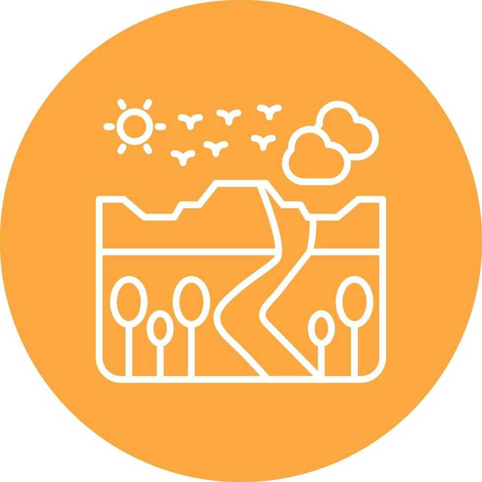 Meadow Line Multi Cirlce Icon vector