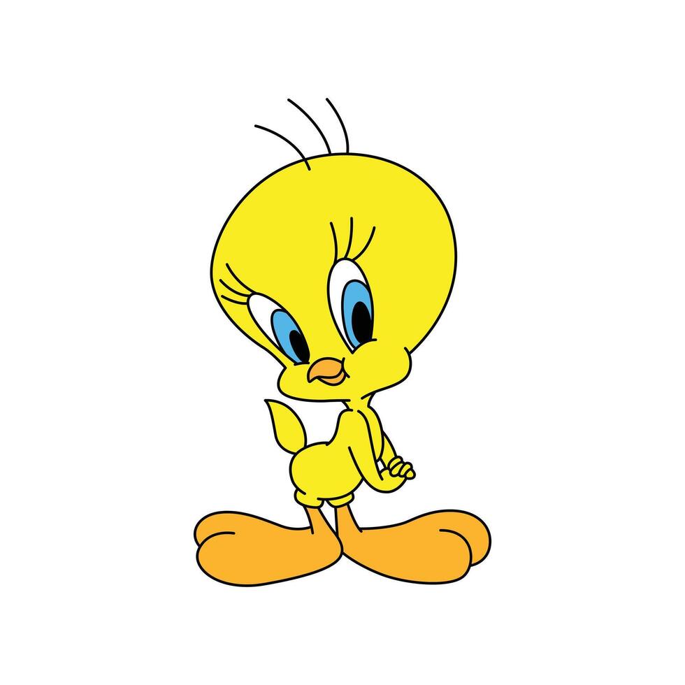 Cute Tweety Yellow vector