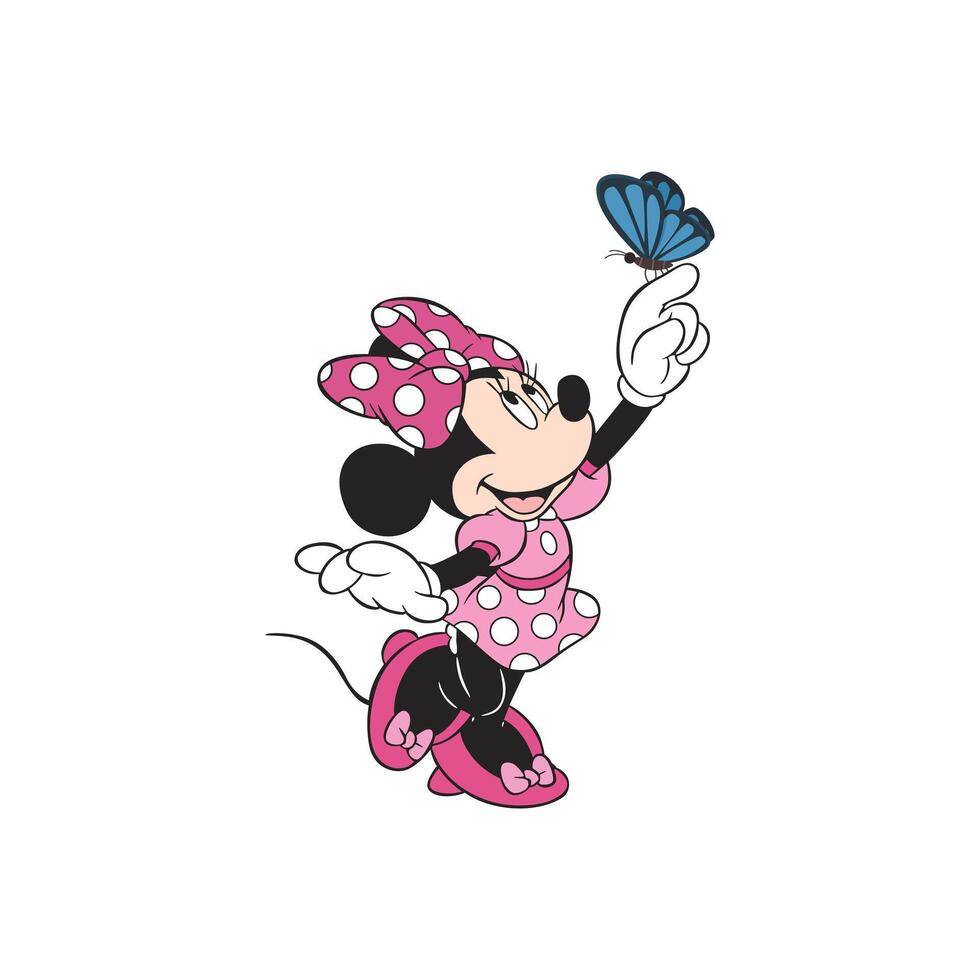 Butterfly and minnie vector