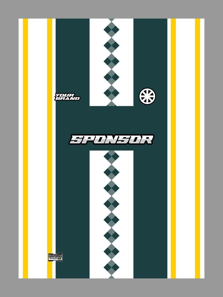 The sponsor logo on a green and yellow jersey vector