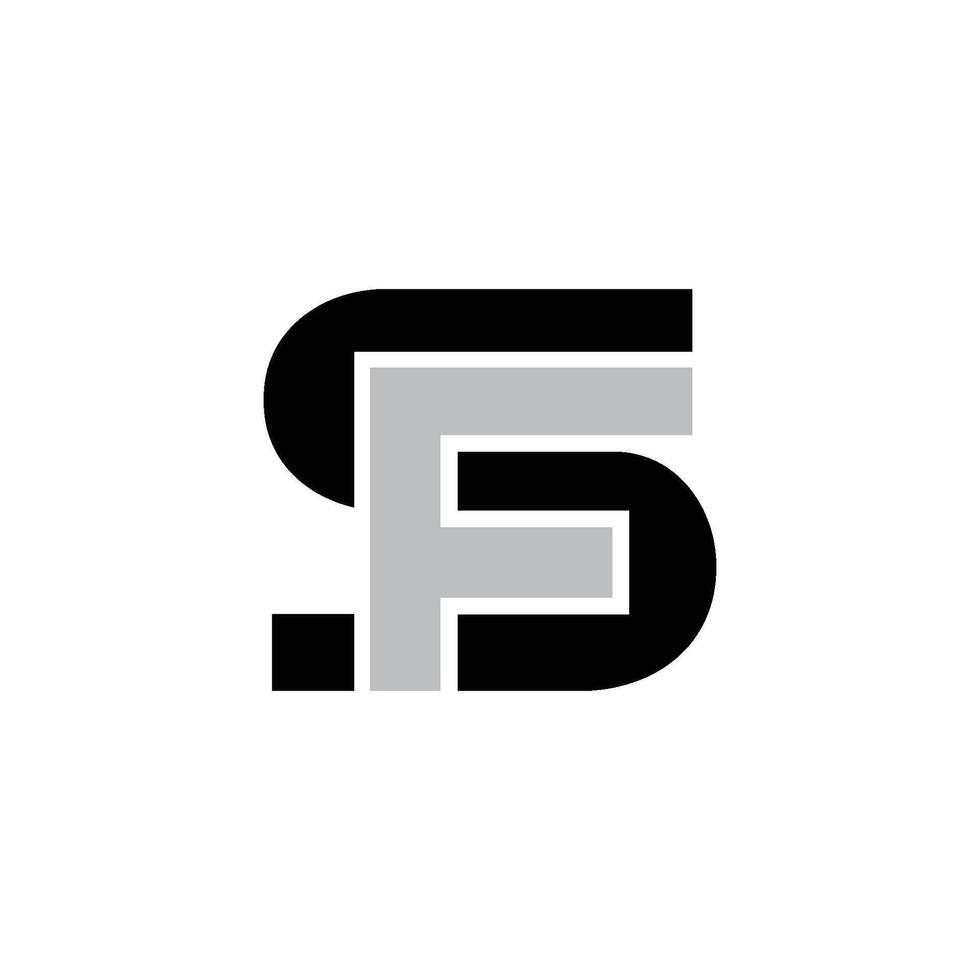 Initial letter FS or SF logo templates vector