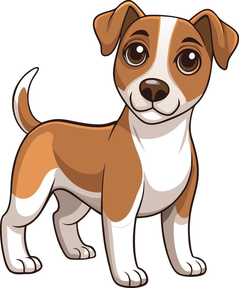 Cheerful Beagle Dog with Bright Eyes vector