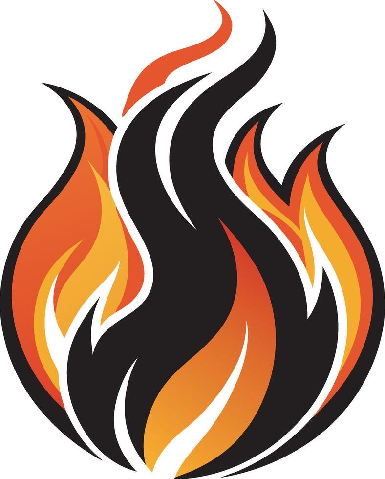 reative Abstract Flame Art Design vector