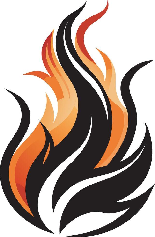 a fire logo with flames and flames vector