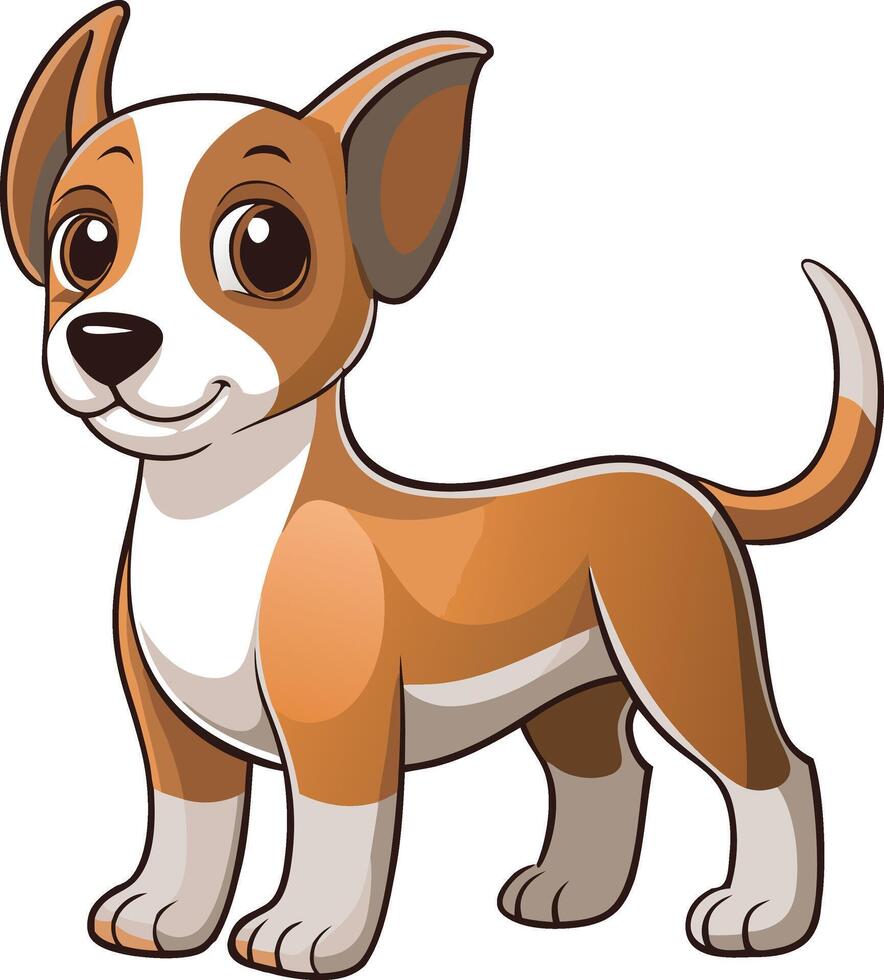 Joyful Beagle Puppy Illustration vector