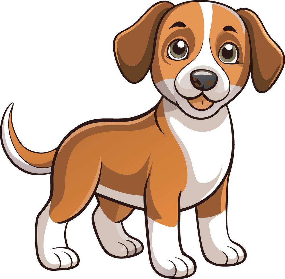 Friendly Beagle Dog Artwork vector