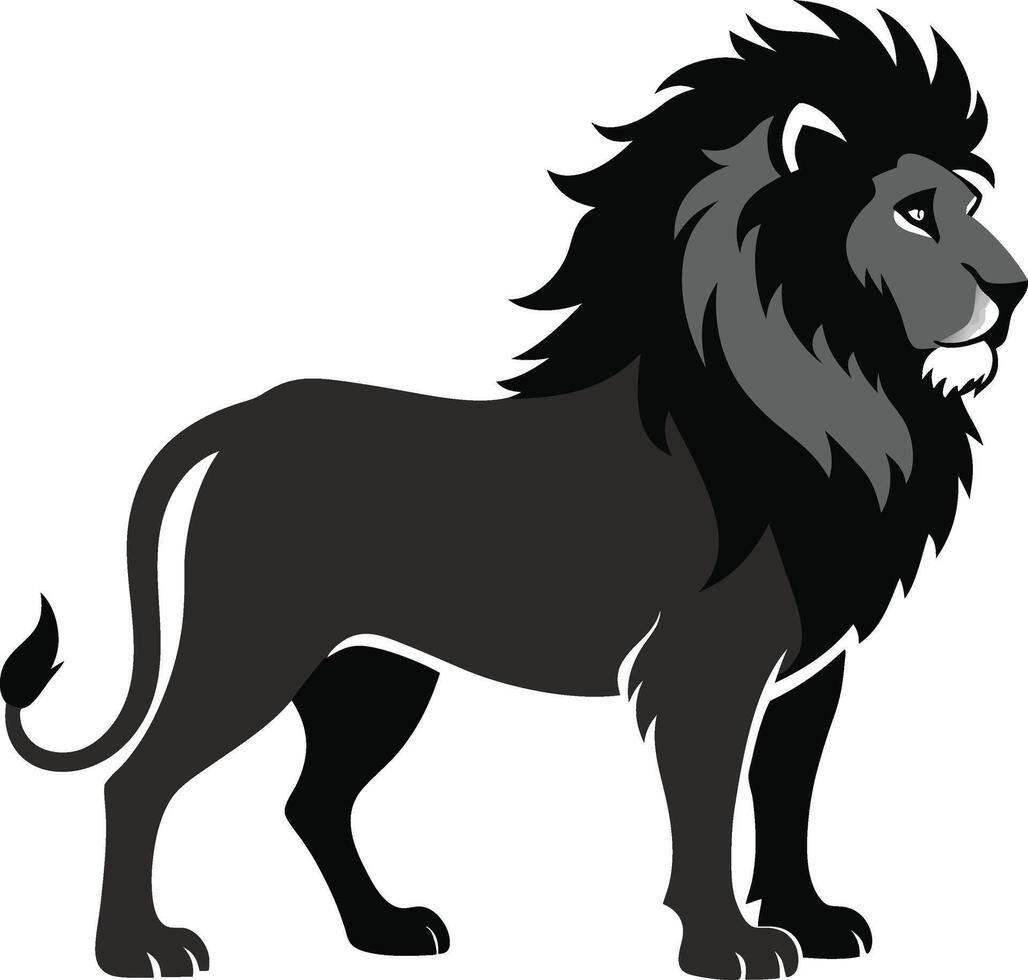 Black Lion Silhouette vector