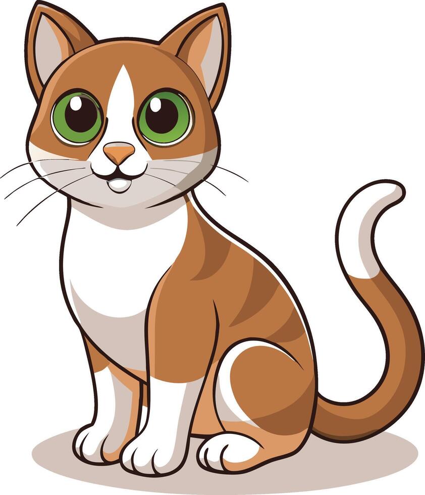 Cute Tabby Cat Illustration vector