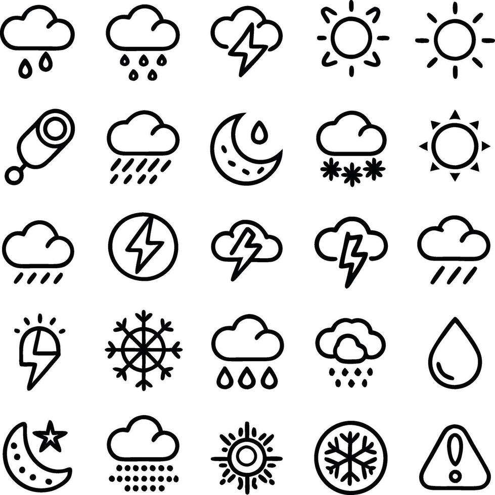 Weather Icons for Modern Design vector