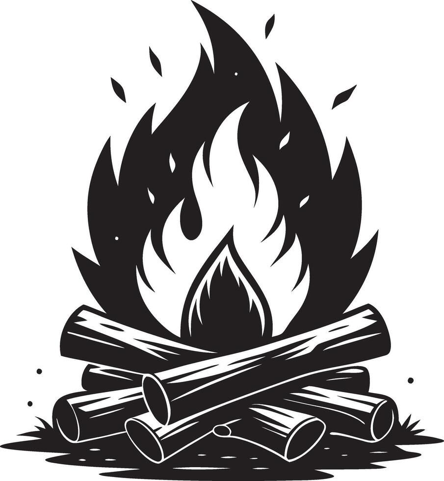 Modern Abstract Flame Illustration vector