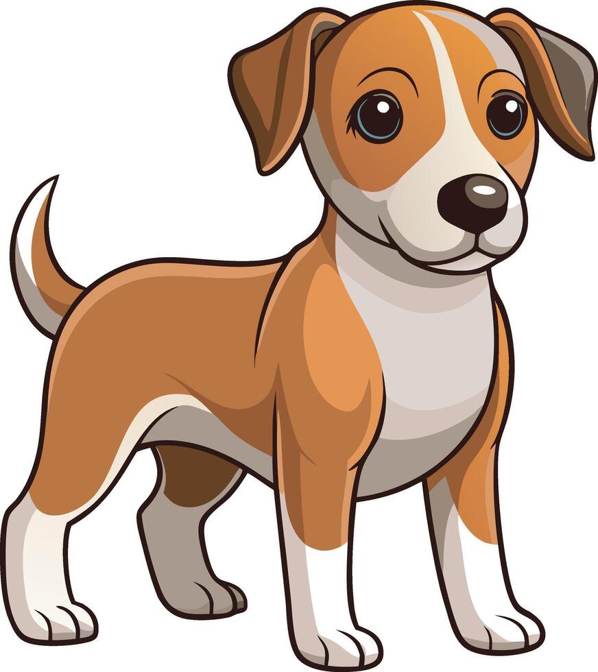 Sweet Beagle Puppy Cartoon Illustration vector