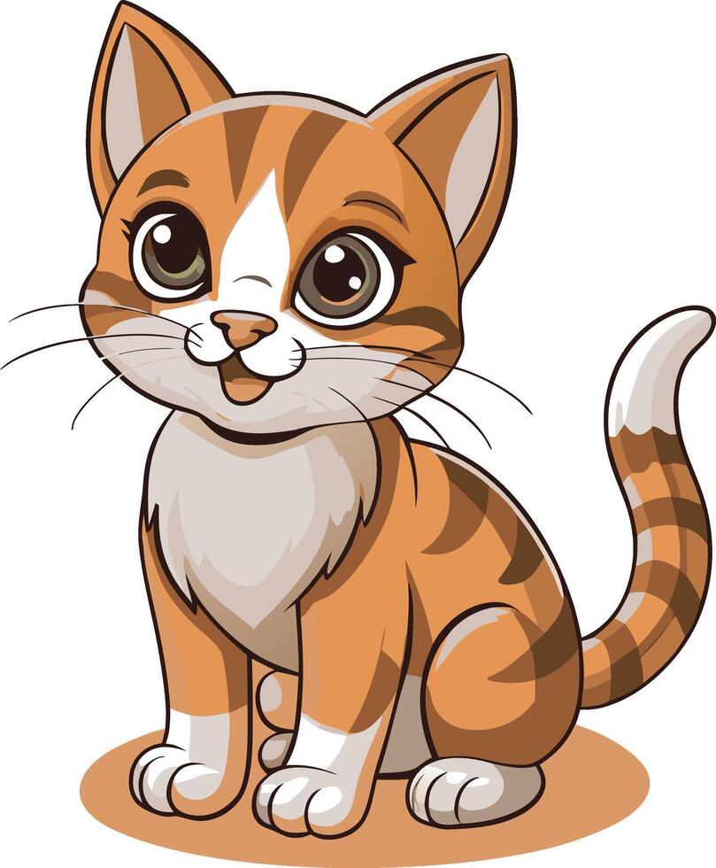 Charming Orange Tabby Cat illustration vector