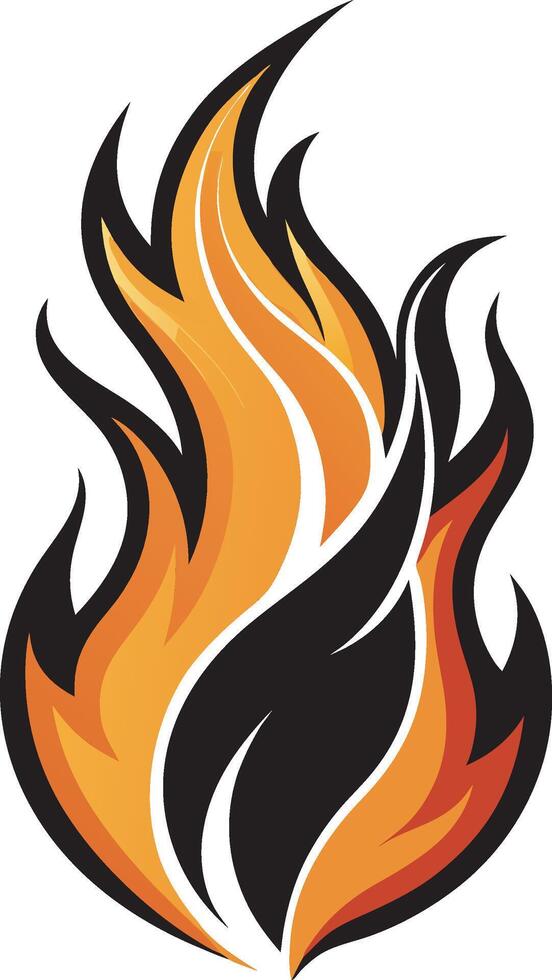 Minimalistic Abstract Fire design vector