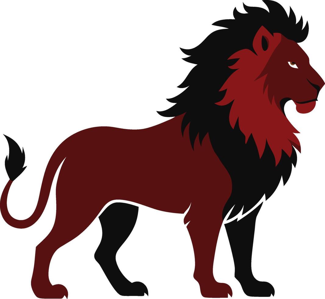 Majestic Lion Silhouette Symbol of Strength and Leadership vector