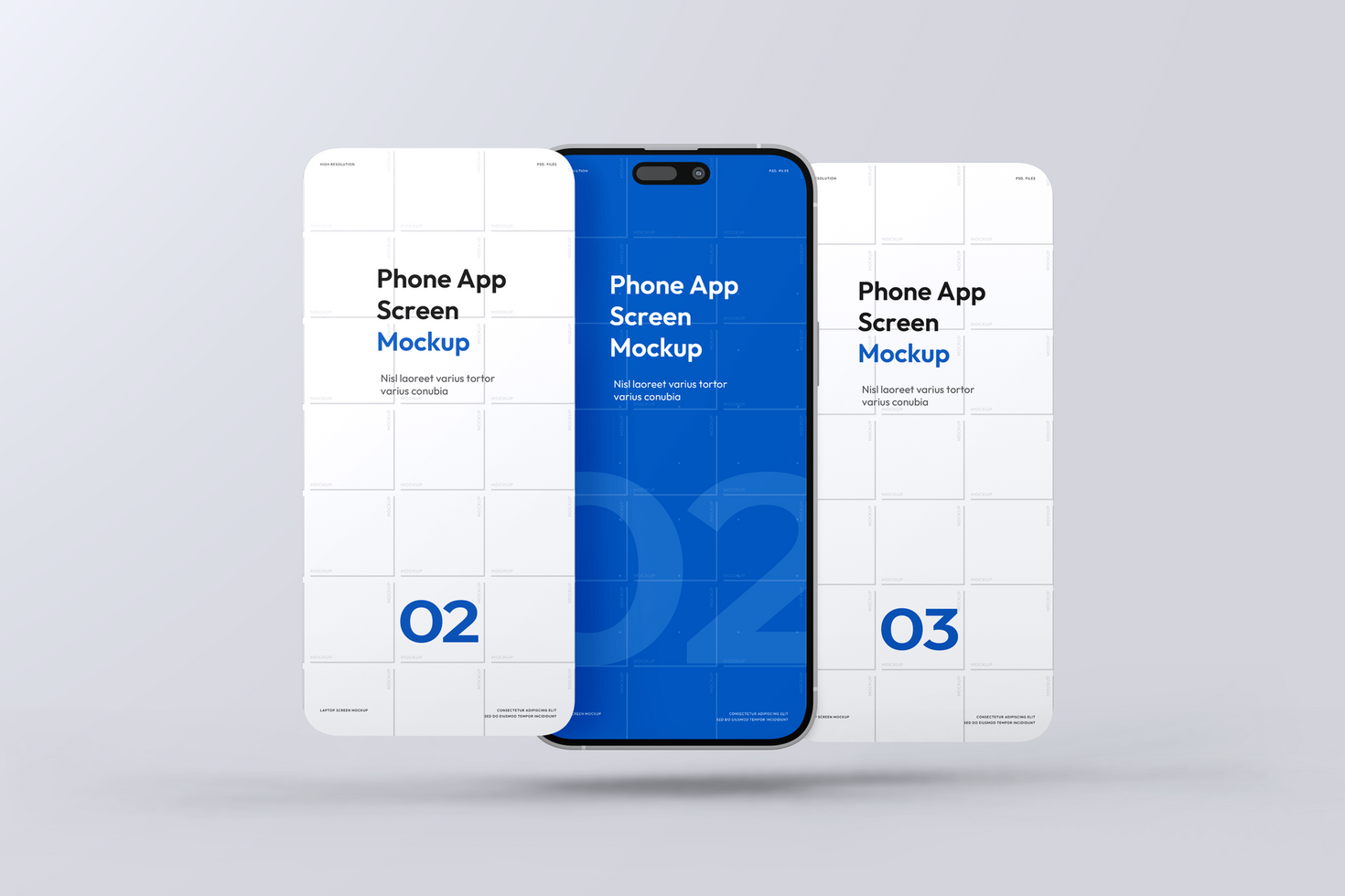 Phone App Screen Web Mockup psd