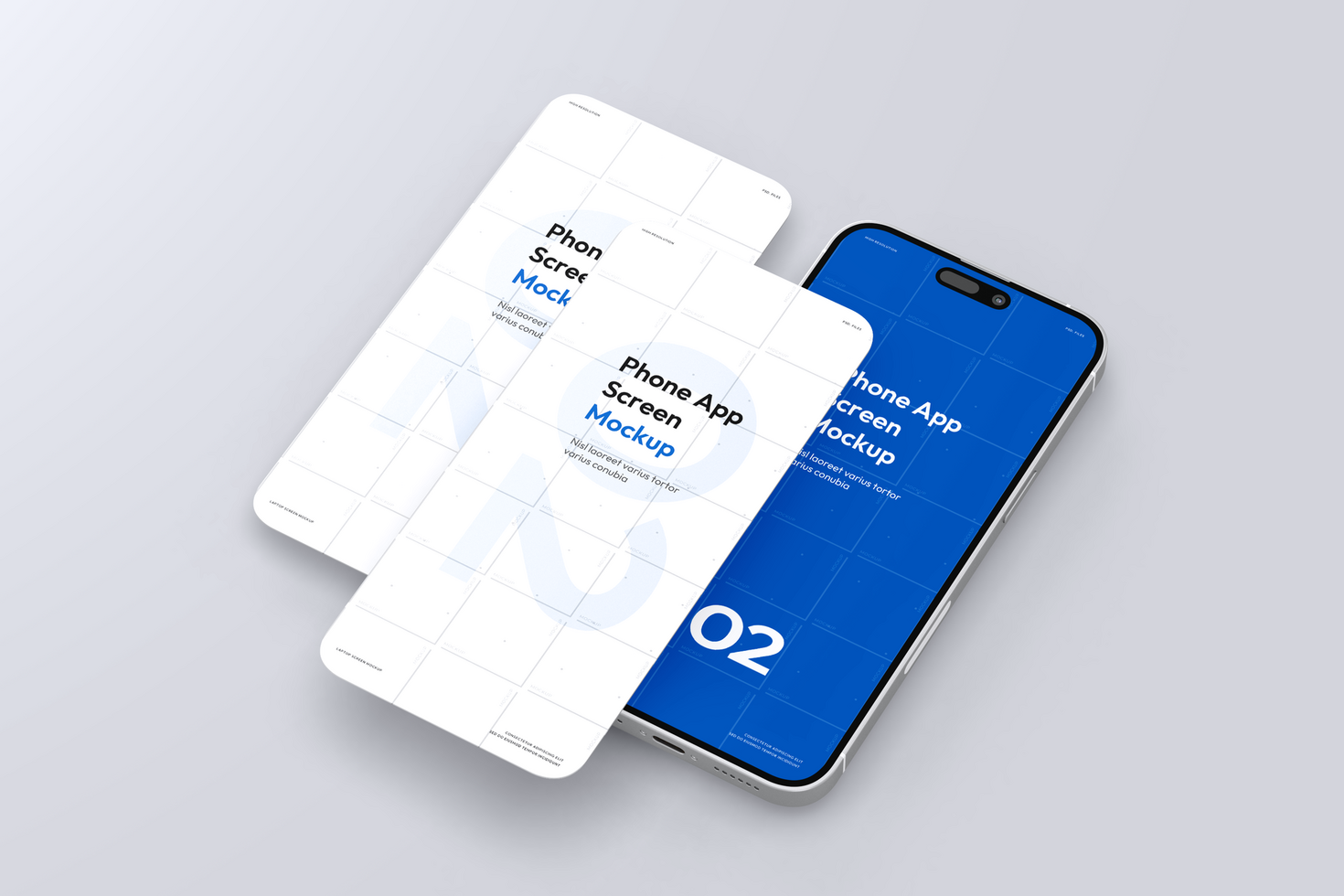Phone App Digital Screen Mockup psd