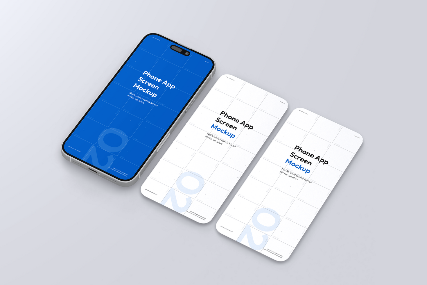 Phone App Screen Website Mockup psd