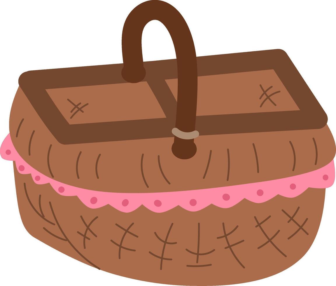 Picnic basket clipart drawing vector