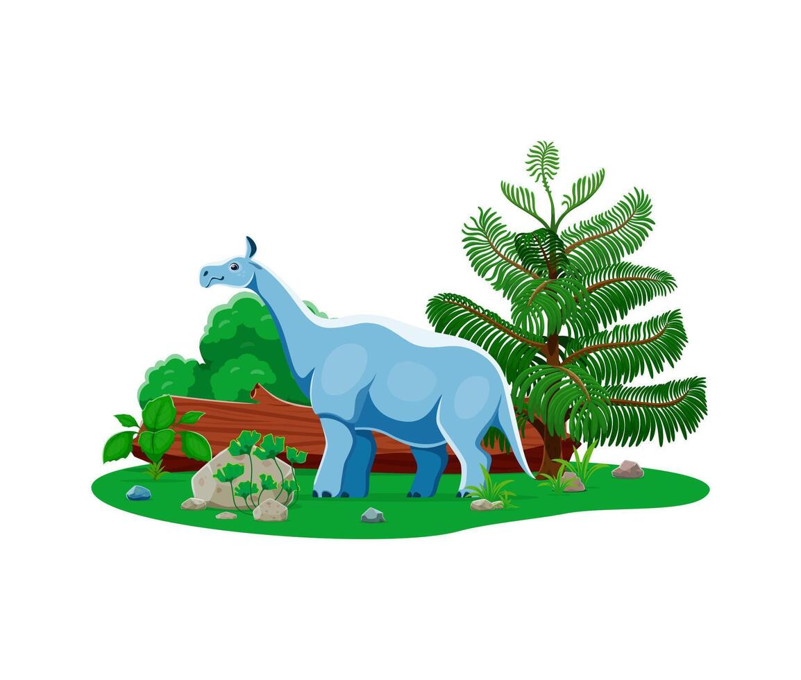 Indricotherium dinosaur in natural landscape vector