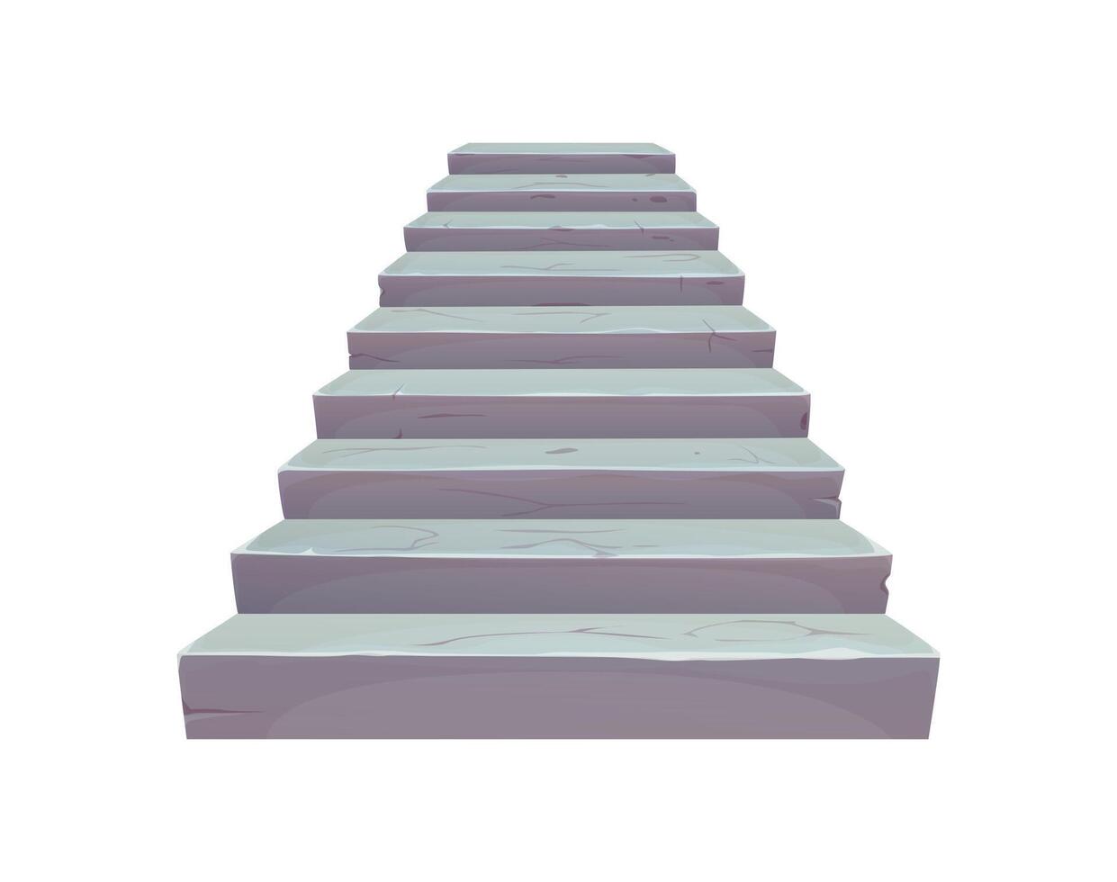 Castle stone stairs, old house or palace ladder vector